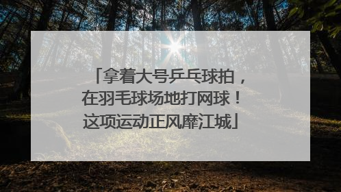 拿着大号乒乓球拍，在羽毛球场地打网球！这项运动正风靡江城