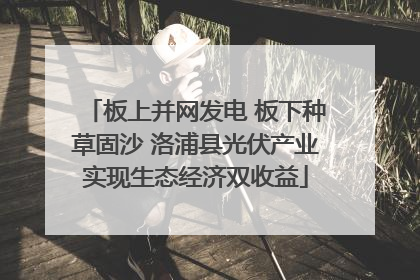 板上并网发电 板下种草固沙 洛浦县光伏产业实现生态经济双收益