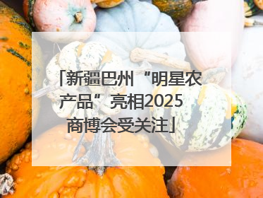 新疆巴州“明星农产品”亮相2025商博会受关注