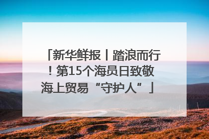 新华鲜报丨踏浪而行！第15个海员日致敬海上贸易“守护人”