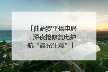 曲靖罗平供电局：深夜抢修复电护航“晨光生意”