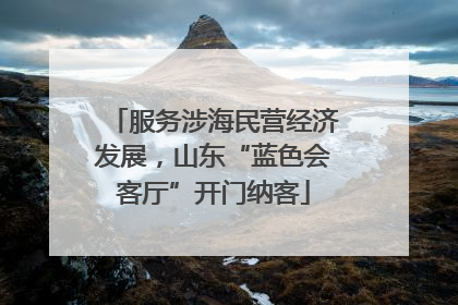 服务涉海民营经济发展，山东“蓝色会客厅”开门纳客