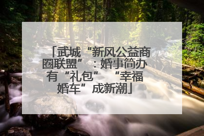 武城“新风公益商圈联盟”：婚事简办有“礼包” “幸福婚车”成新潮