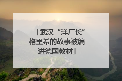 武汉“洋厂长”格里希的故事被编进德国教材