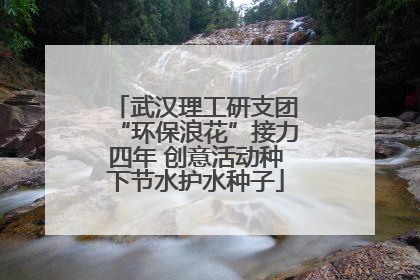 武汉理工研支团“环保浪花”接力四年 创意活动种下节水护水种子