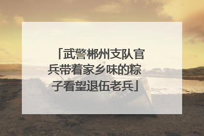 武警郴州支队官兵带着家乡味的粽子看望退伍老兵