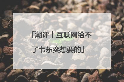 潮评丨互联网给不了韦东奕想要的
