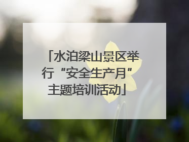 水泊梁山景区举行“安全生产月”主题培训活动