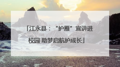 江永县：“护雁”宣讲进校园 助梦启航护成长