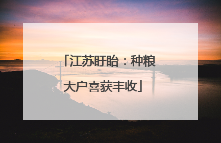 江苏盱眙：种粮大户喜获丰收