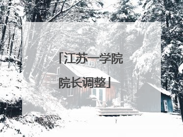 江苏一学院院长调整
