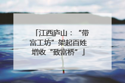 江西庐山：“带富工坊”架起百姓增收“致富桥”