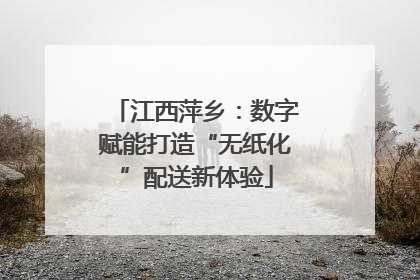江西萍乡：数字赋能打造“无纸化”配送新体验