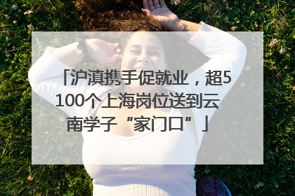 沪滇携手促就业，超5100个上海岗位送到云南学子“家门口”