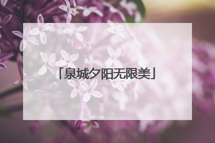 泉城夕阳无限美