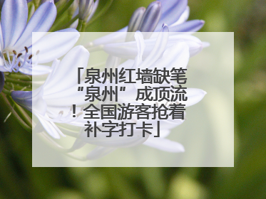 泉州红墙缺笔“泉州”成顶流！全国游客抢着补字打卡