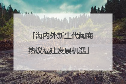 海内外新生代闽商热议福建发展机遇