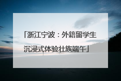 浙江宁波：外籍留学生沉浸式体验壮族端午