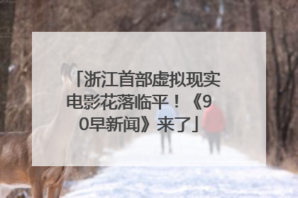 浙江首部虚拟现实电影花落临平！《90早新闻》来了