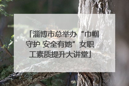 淄博市总举办“巾帼守护 安全有她”女职工素质提升大讲堂