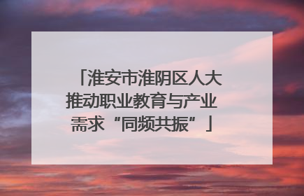 淮安市淮阴区人大推动职业教育与产业需求“同频共振”