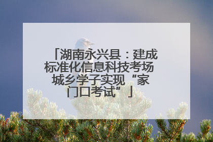 湖南永兴县：建成标准化信息科技考场 城乡学子实现“家门口考试”
