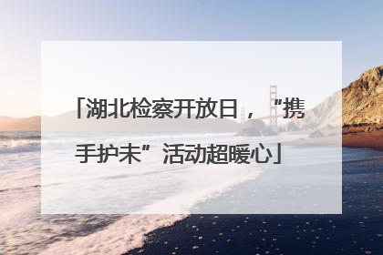 湖北检察开放日，“携手护未”活动超暖心
