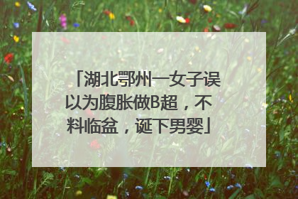 湖北鄂州一女子误以为腹胀做B超，不料临盆，诞下男婴