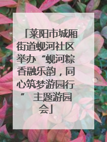 莱阳市城厢街道蚬河社区举办“蚬河粽香融乐韵，同心筑梦游园行” 主题游园会