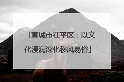 聊城市茌平区：以文化浸润深化移风易俗