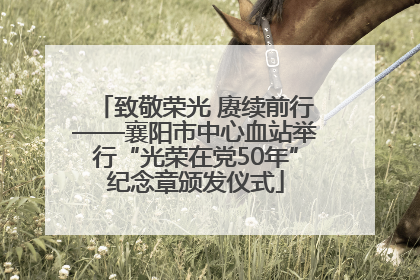 致敬荣光 赓续前行——襄阳市中心血站举行“光荣在党50年”纪念章颁发仪式