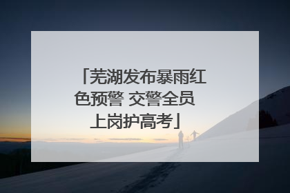 芜湖发布暴雨红色预警 交警全员上岗护高考