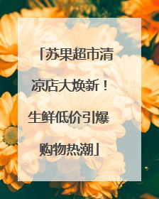 苏果超市清凉店大焕新！生鲜低价引爆购物热潮