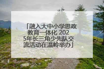融入大中小学思政教育一体化 2025年长三角少先队交流活动在温岭举办