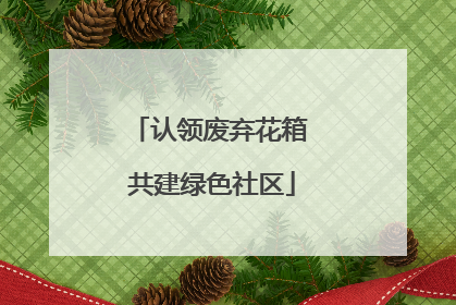 认领废弃花箱 共建绿色社区