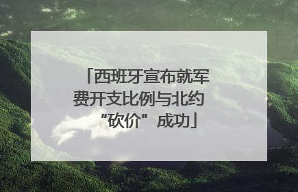 西班牙宣布就军费开支比例与北约“砍价”成功