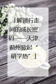 解锁行走间的成长密码——天津蓟州掀起“研学热”