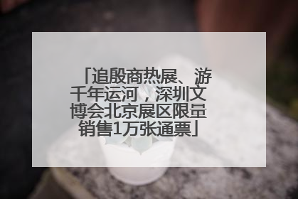 追殷商热展、游千年运河，深圳文博会北京展区限量销售1万张通票