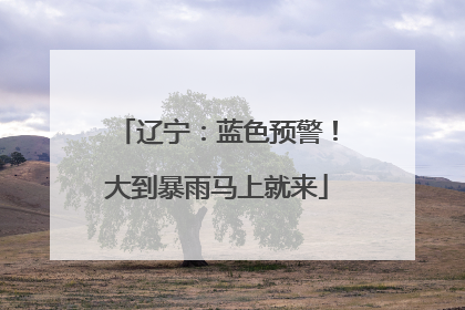 辽宁：蓝色预警！大到暴雨马上就来