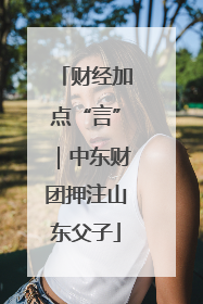 财经加点“言”｜中东财团押注山东父子