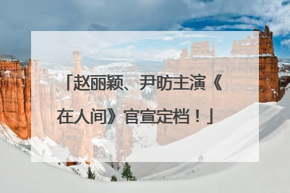 赵丽颖、尹昉主演《在人间》官宣定档！