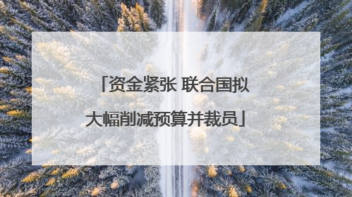 资金紧张 联合国拟大幅削减预算并裁员