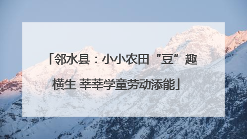 邻水县：小小农田“豆”趣横生 莘莘学童劳动添能