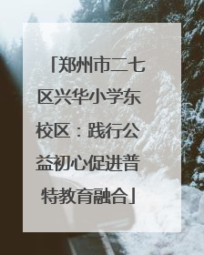 郑州市二七区兴华小学东校区：践行公益初心促进普特教育融合