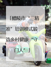 醴陵市“三精准”培训模式锻造乡村健康“守门人”