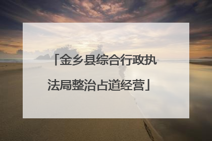 金乡县综合行政执法局整治占道经营