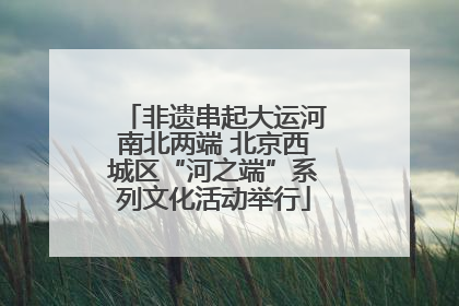 非遗串起大运河南北两端 北京西城区“河之端”系列文化活动举行
