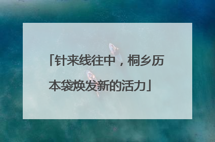 针来线往中，桐乡历本袋焕发新的活力