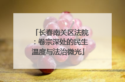 长春南关区法院：卷宗深处的民生温度与法治微光