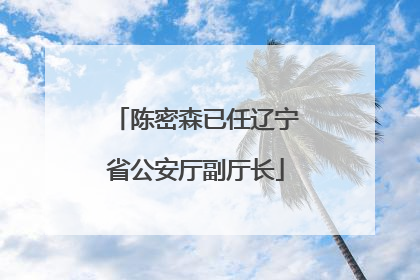 陈密森已任辽宁省公安厅副厅长